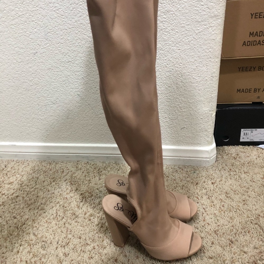 Open toe boots